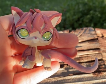Tienda de mascotas más pequeña gato de leche de fresa OOAK personalizado