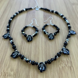 necklace and earrings