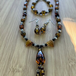 glass beaded jewelry set