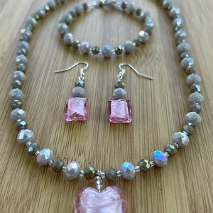 jewelry sets, crystal pendant, crystal beads