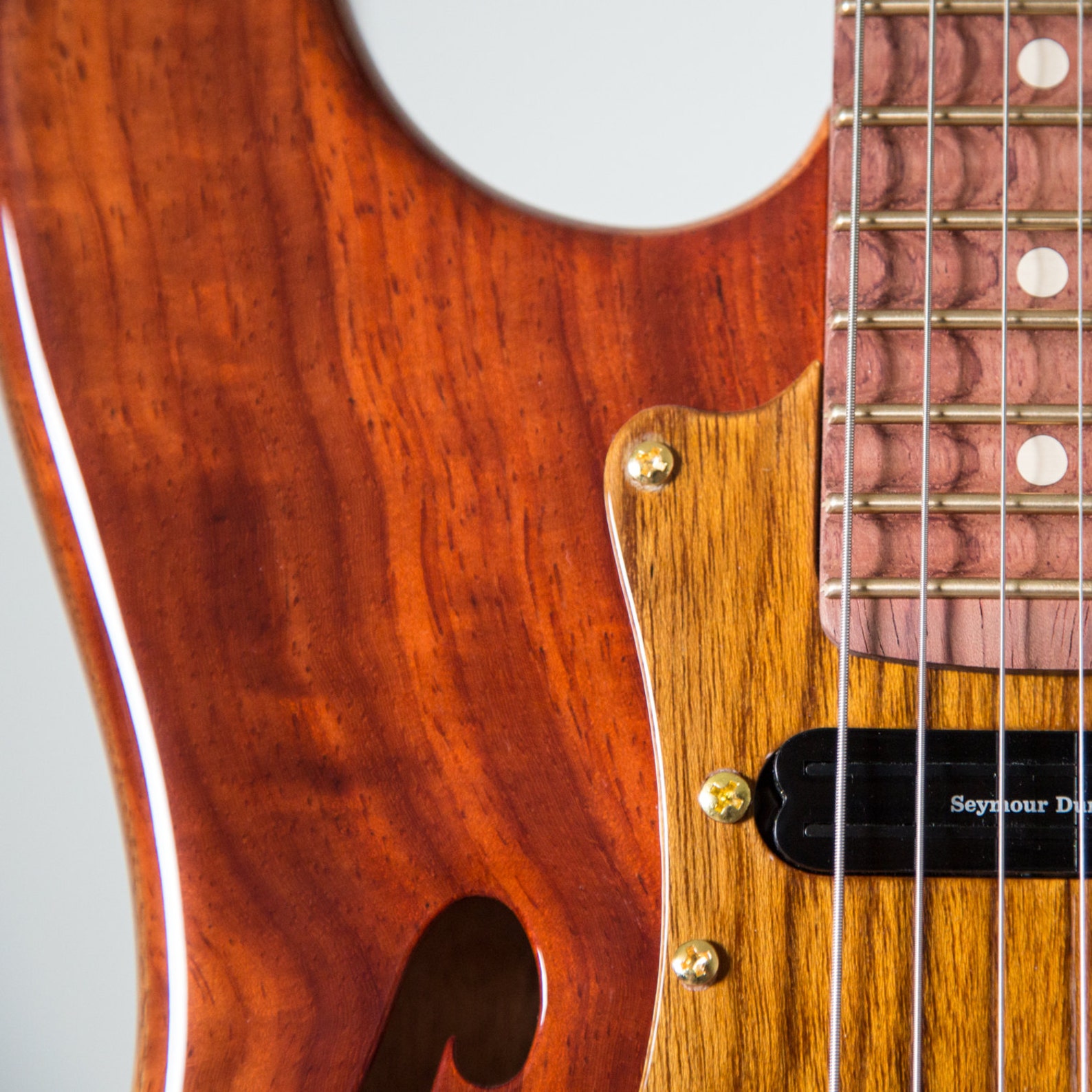 Padouk Mahogany Chambered Electric Guitar Etsy