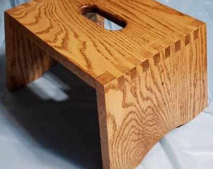 Solid Oak Step Stool Etsy