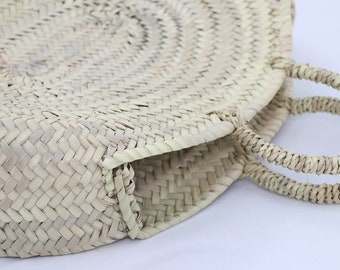 Oval basket bag Marrakech handmade vegan