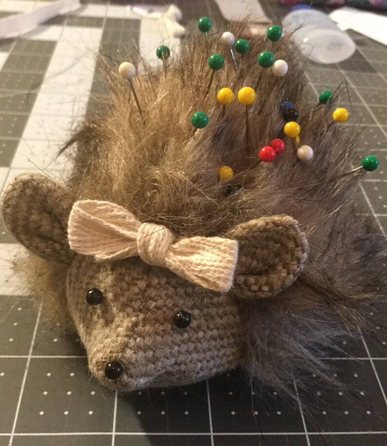 Hedgehog pin cushion handmade pincushion gift for sewers Etsy