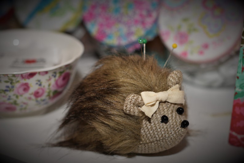 Hedgehog pin cushion handmade pincushion gift for sewers Etsy