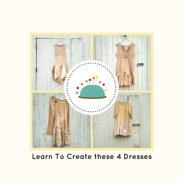 Sewing Classes, Upcycled Sewing, Refashion, Reclaimed, Repurposed, Sew, Online Class, Boho, DIY, Tutorials, Vintage, Simple Sewing
