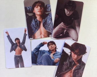 Jungkook Calvin K Photocards Part 1 | Jeon Jungkook CK Holographic Photocards and Instant Camera Prints | BTS JK