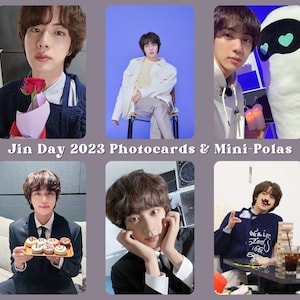 Cartes photo Jin Day 2023 | Cartes photo holographiques pour l'anniversaire de Kim Seokjin et impressions pour appareil photo instantané | BTS Jin