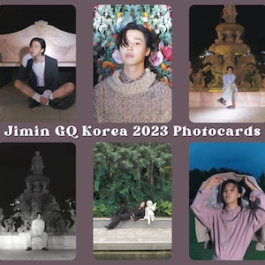 Jimin GQ Korea November 2023 Photocards | Park Jimin Magazine Holographic Photocards and Instant Camera Prints | BTS JM