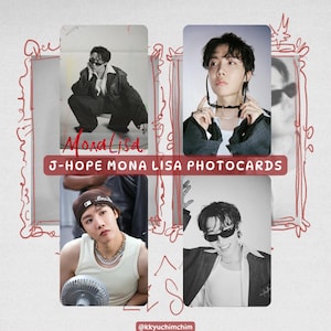 Cartes photo J-Hope Mona Lisa | BTS Jung Hoseok JHope Hobi Impression photo holographique et appareil photo instantané