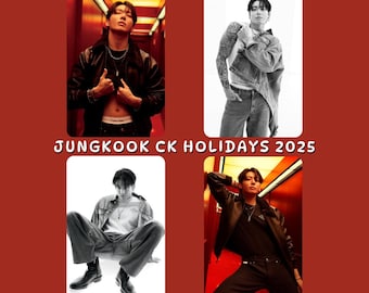 Jungkook CK Holidays-fotokaarten | Holografische afdrukken BTS JK