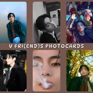 V FRIENDS Photocards | BTS Kim Taehyung Holographic Photocard and Instant Camera Print | Tae 2024