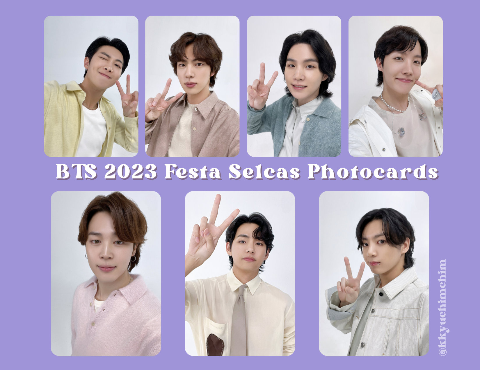 BTS 2023 Festa Selcas Photocards | BTS 10th Year Anniversary