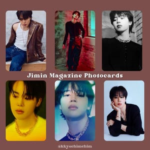 Jimin V0gue Korea 2023 Magazin Holografische Fotokarten und Sofortbildkamera-Drucke | BTS Park Jimin