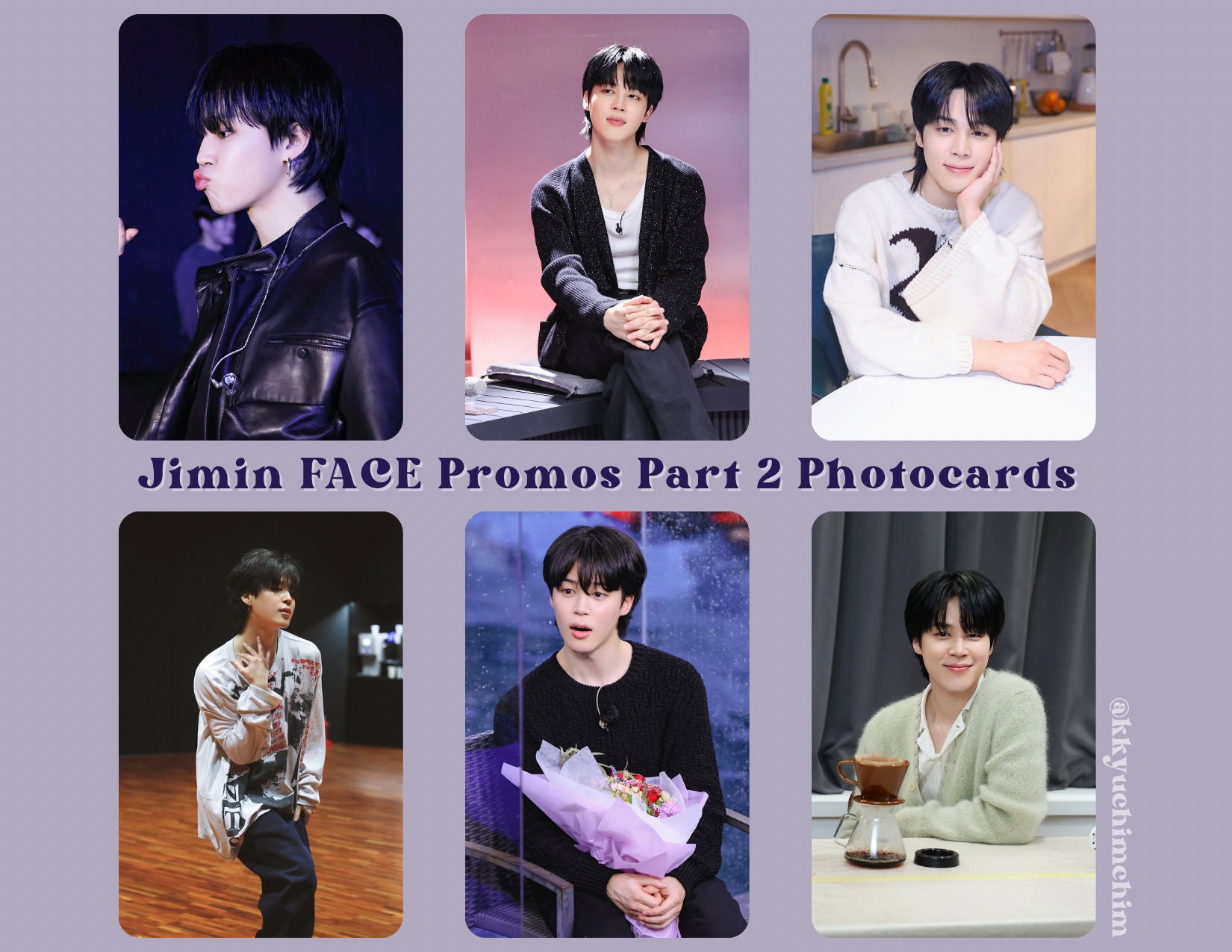Jimin FACE Promos Part 2 Photocards | BTS Park Jimin Holographic