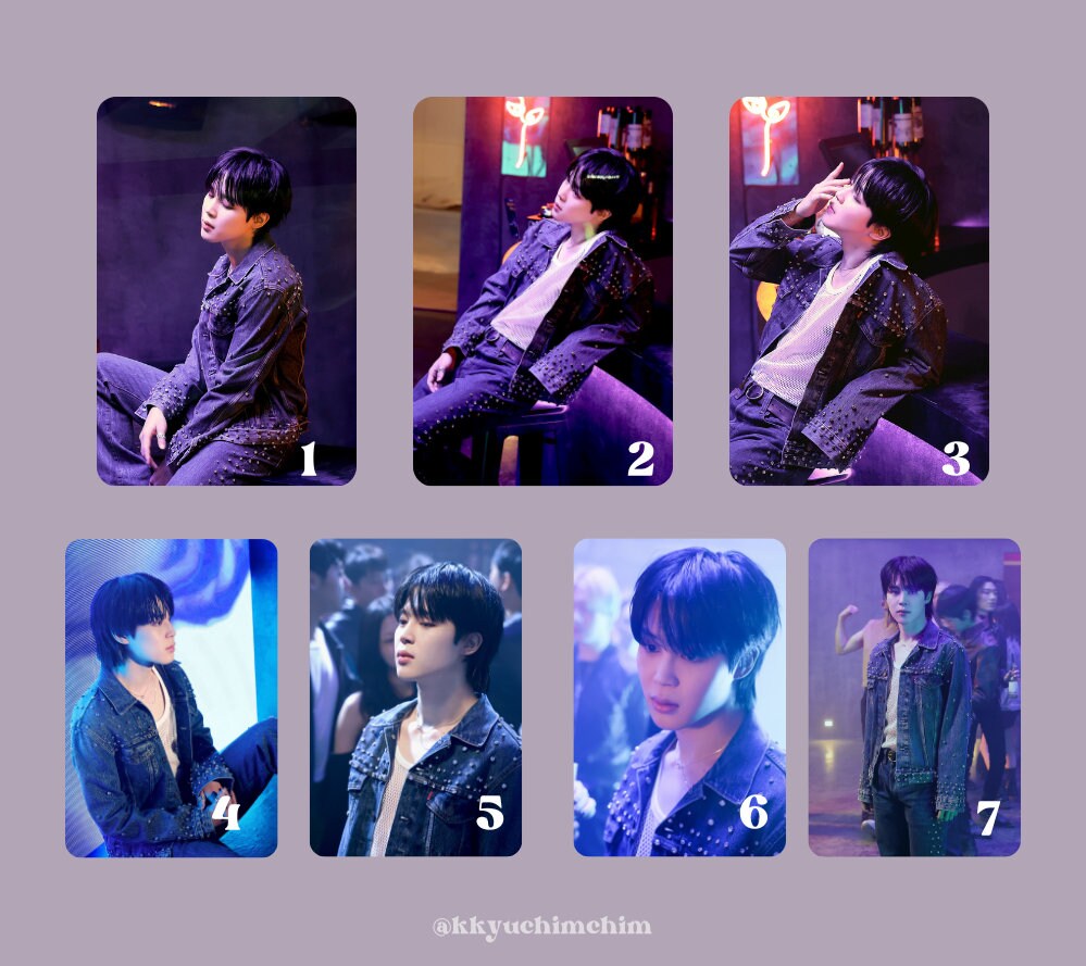 Jimin Like Crazy MV Photo Sketch Photocards and Instant Camera