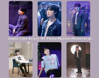 Jimin Like Crazy MV Photo Sketch Photocards and Instant Camera Prints | BTS Park Jimin Holographic Photocard