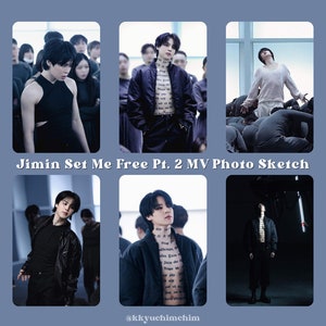 Jimin Set Me Free Pt. 2 MF Photo Sketch Fotokarten und Sofortbildkamera Drucke | BTS Park Jimin Holographische Fotokarte