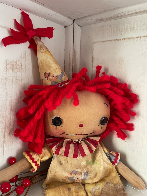 Primitive Raggedy Ann Circus Doll - Etsy