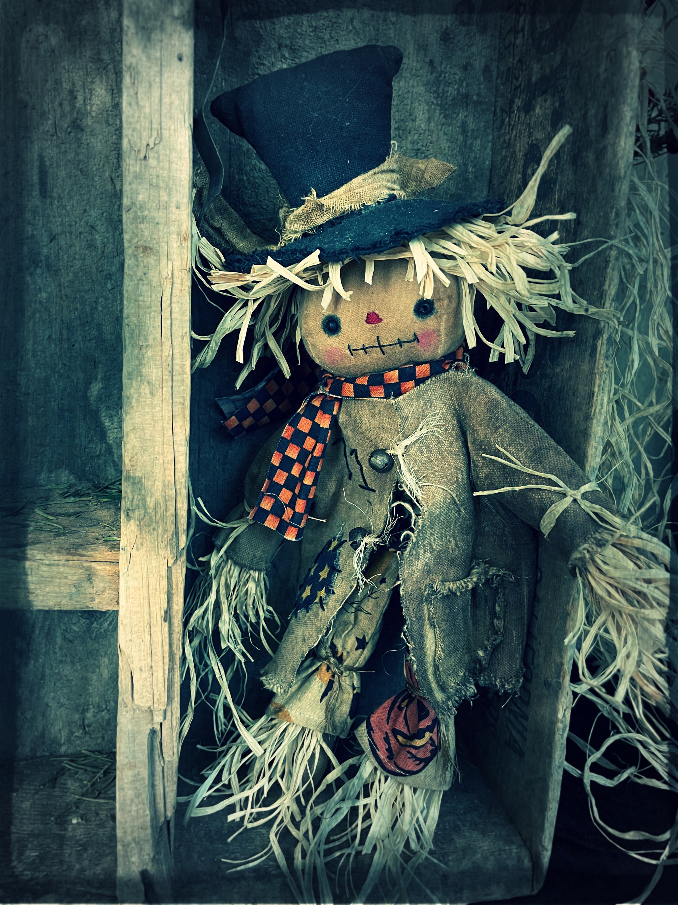 Primitive Fall Scarecrow Doll “haystack” - Etsy