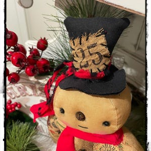 Primitive Snowman Doll - Etsy