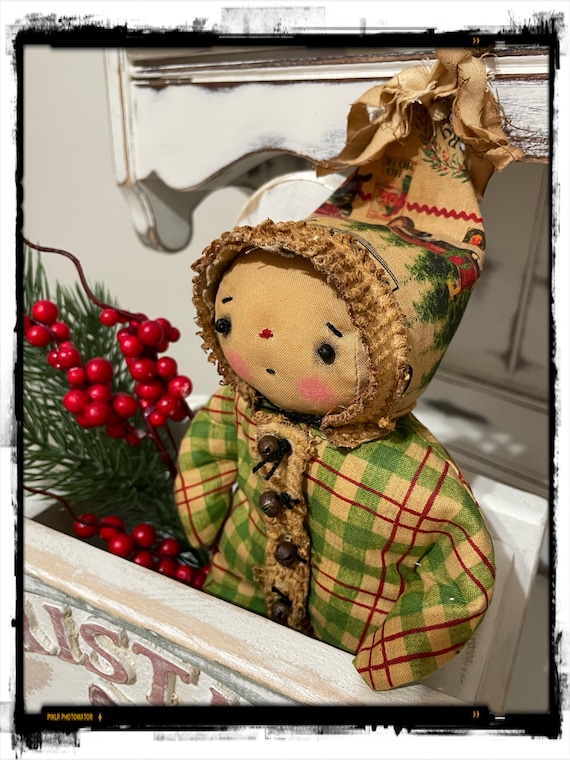 Primitive Santa Baby Doll “Mistletoe”