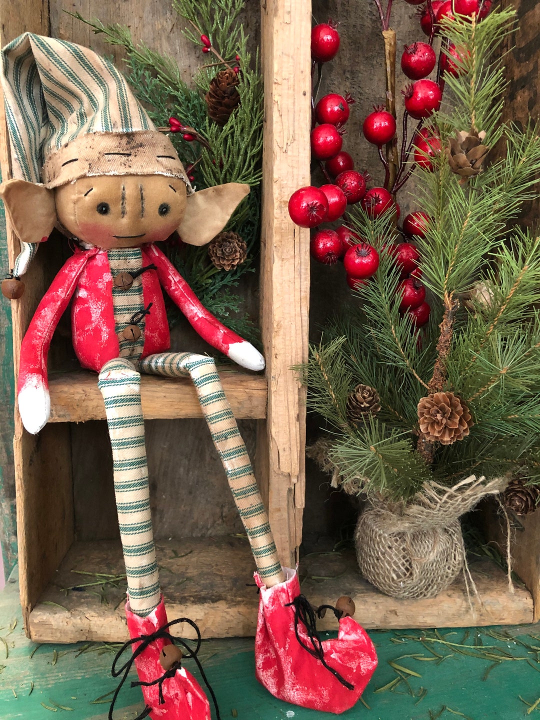 Rustic Elf Primitive Christmas Elf - Etsy