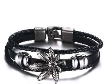 Brand New Bohemia Leaf Leather Bracelet.