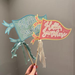 Summer and sunshine Pennant Flag for photoshoots, gift wrapping and home decor