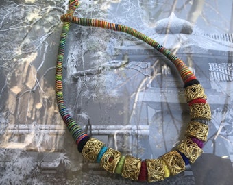 Wire jewelry; Wired jewelry; Wire wrapped jewelry; Thread jewelry; Thread necklace; Choker; Choker necklace; Dori jewelry; Dori necklace