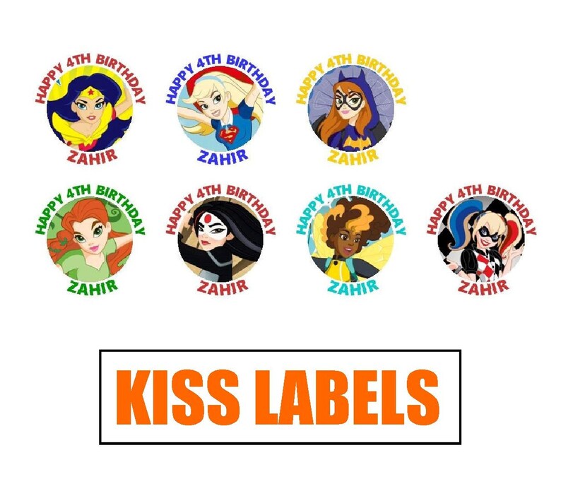 SUPERHERO SUPER HERO GIRLS PERSONALIZED STICKERS LABELS TAGS VARIETY OF SIZES SUPERHERO SUPER HERO GIRLS PERSONALIZED STICKERS LABELS TAGS VARIETY OF SIZES
