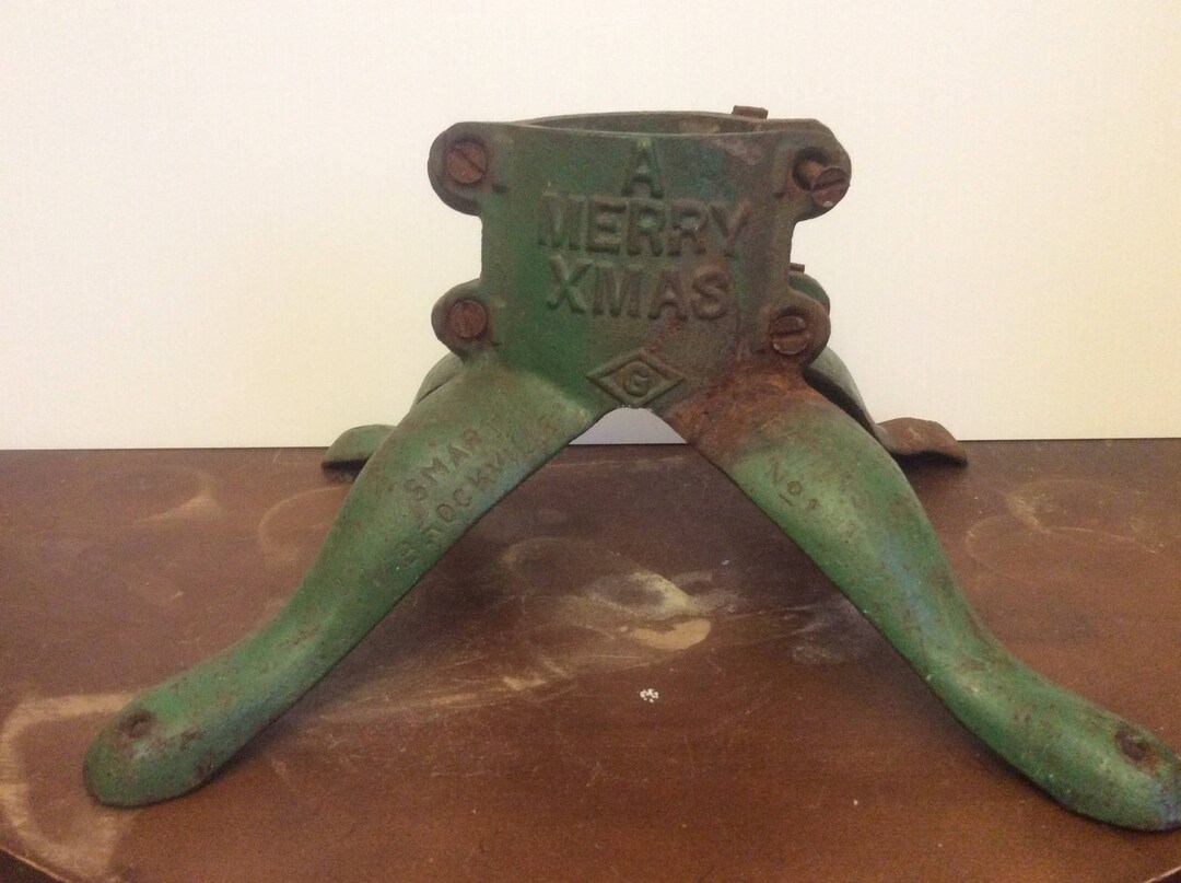 Antique Cast Iron Christmas Tree Stand From Around 1931 Etsy