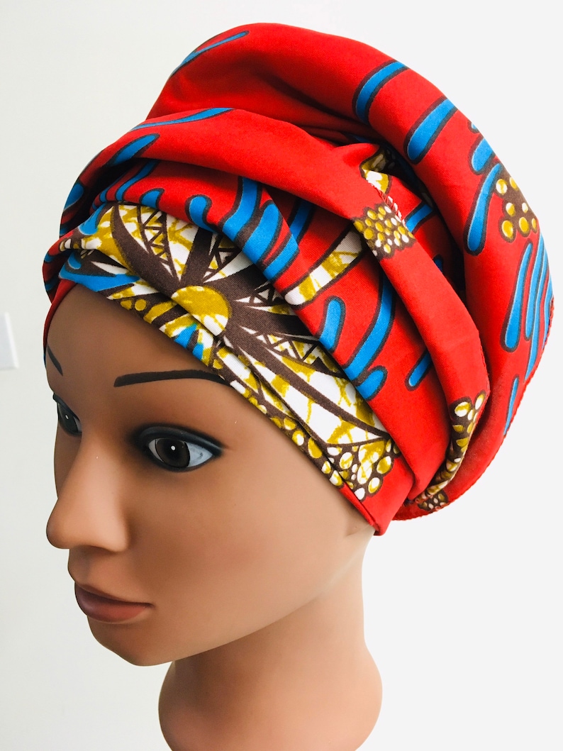 Colourful African Head Wraps Gele Made From Ankara Fabric Head Scarf