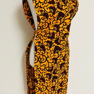 Colorful Ankara Cape African top fits sizes 12-18 Yellow