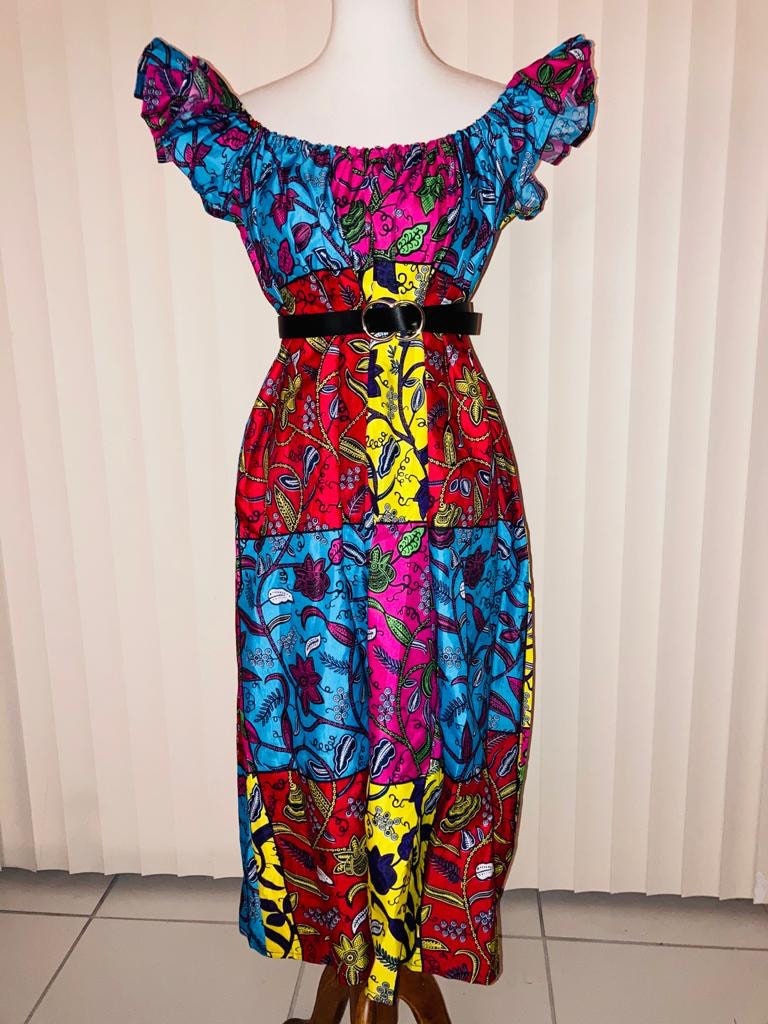 Color Block Ankara Shift Dress Short Dress African Fashion - Etsy UK