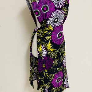 Colorful Ankara Cape African top fits sizes 12-18 Purple