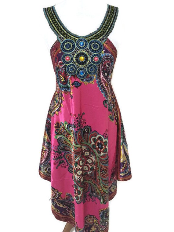African Silk African Print Dress Sleeveless Dress Womens | Etsy