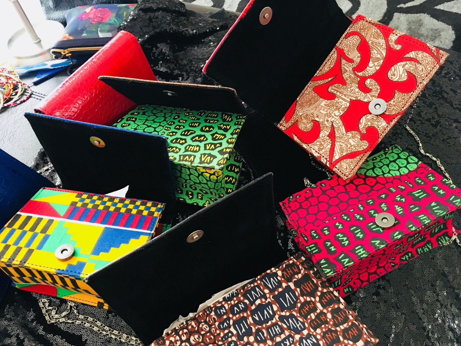 African Ankara Print Clutch Purses Evening Purse Dinner Clutch Africa