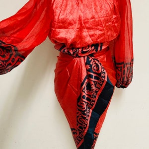Authentic Yoruba Tailored Chiffon and silk Iro ati Buba African Dress ready Made  Gift Mothers Day Gift African  (3 piece set) L-XL, 10-16