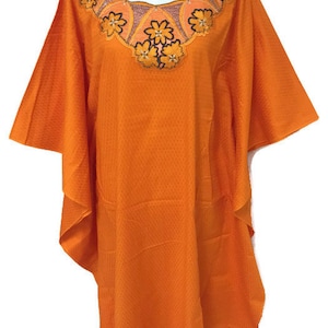 Embroidered African Tailored Kaftan Dress and matching Headwrap (Gele) African Dress made Already Made L-XXL