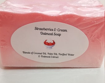 Strawberries & Cream Oatmeal Soap