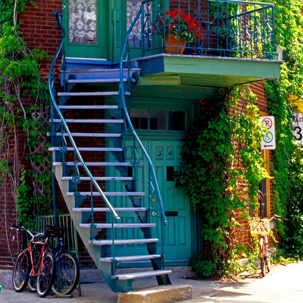 Escalier de Montréal, Carte Postale Montréal, Collection, Plateau-Mont-Royal, Carte Postale Voyage, Photographie de Montréal, 4x6