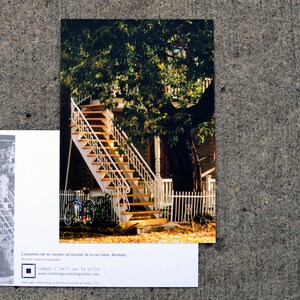 MONTRÉAL Carte Postale : ESCALIER D'AUTOMNE, Photographie de Montréal, Été des Indiens, Fameux escalier de Montréal, Impression 4x6