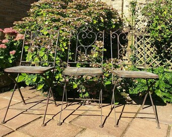 French Garden Chairs Etsy