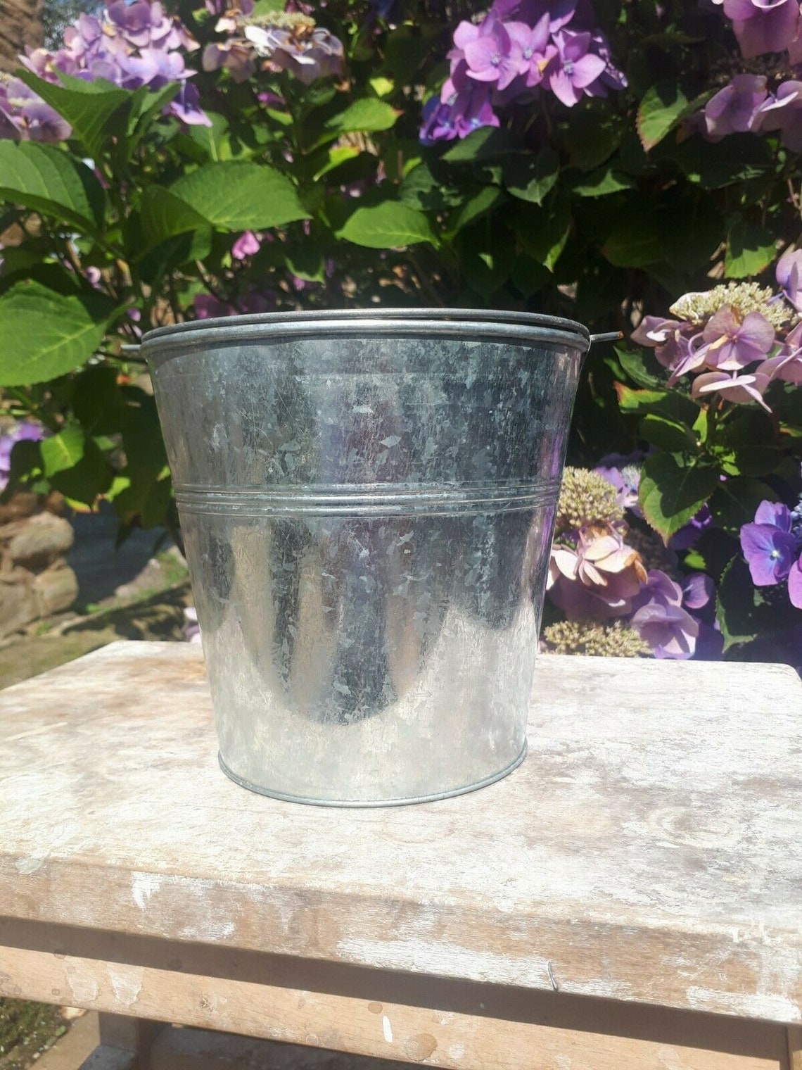 Small Galvanised Metal Plant Pot Bucket Tub Planter Indoor / Etsy