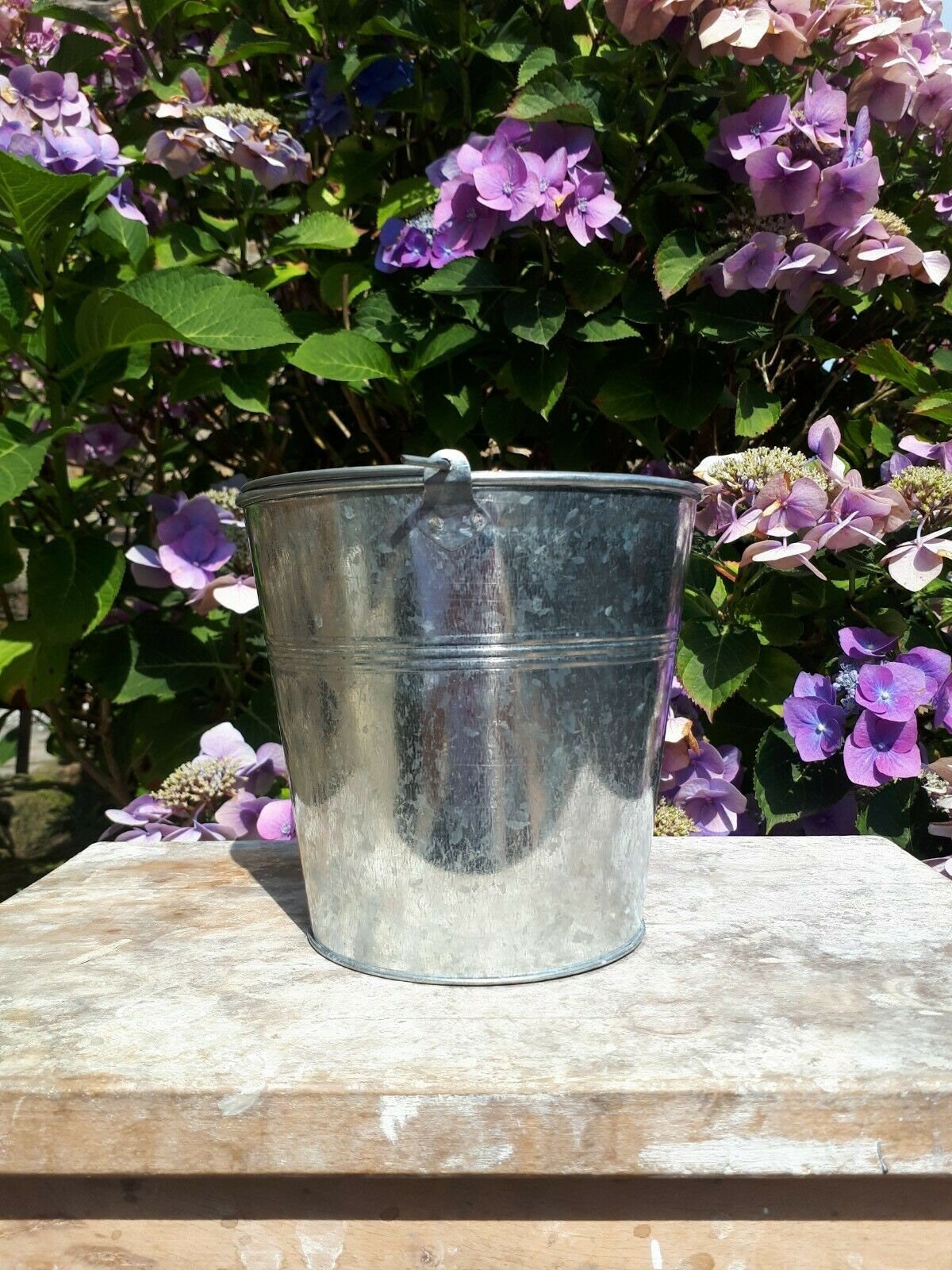 Small Galvanised Metal Plant Pot Bucket Tub Planter Indoor / Etsy