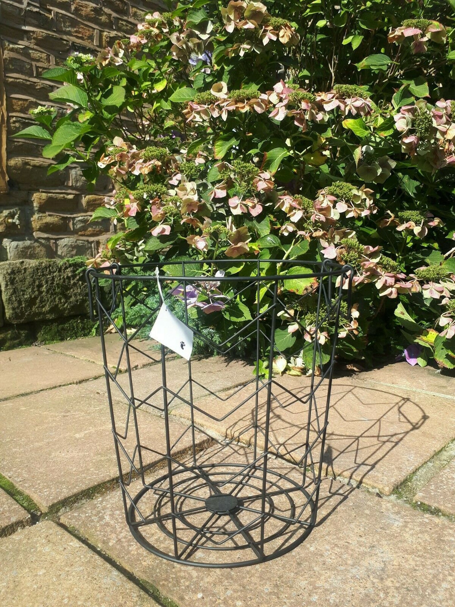 Round Black Wire Metal Mesh Waste Paper Bin Storage Basket Etsy