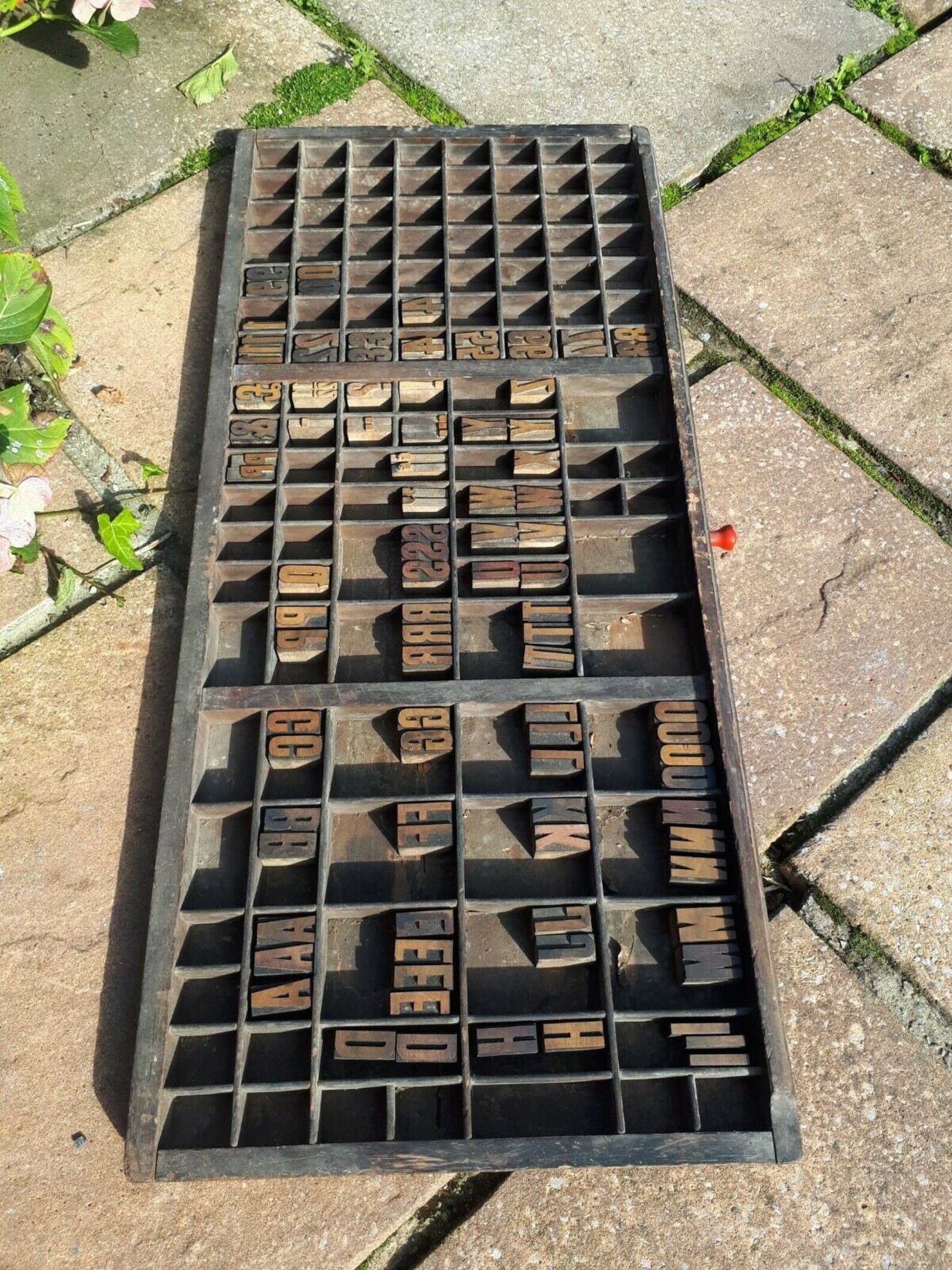 Vintage Antique Wooden Wood Letterpress Tray Printing Block Etsy