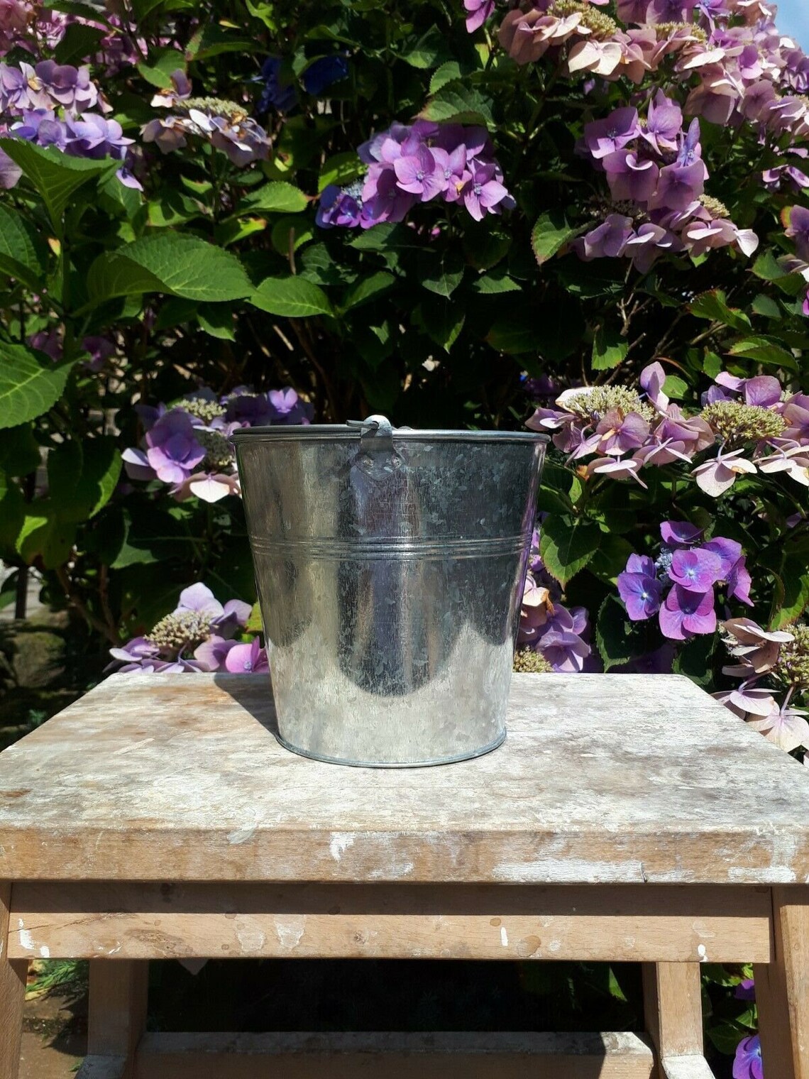 Small Galvanised Metal Plant Pot Bucket Tub Planter Indoor / Etsy