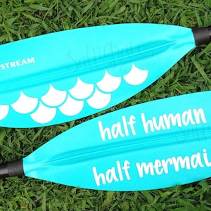 Kayak Paddle Decal Set, Mermaid Scales Vinyl Decals, Half Human Half Mermaid Stickers for Kayak Paddles, Kayaker, Mermaid Vibes, Paddle More